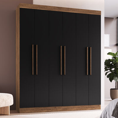 Imagen 2 del producto Clóset Exit New York 6 Puertas 2 Cajones Castaño y Negro