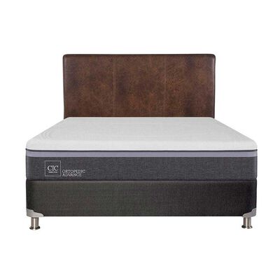 Box Spring CIC 2 Plazas Ortopedic Advance + Respaldo Baker