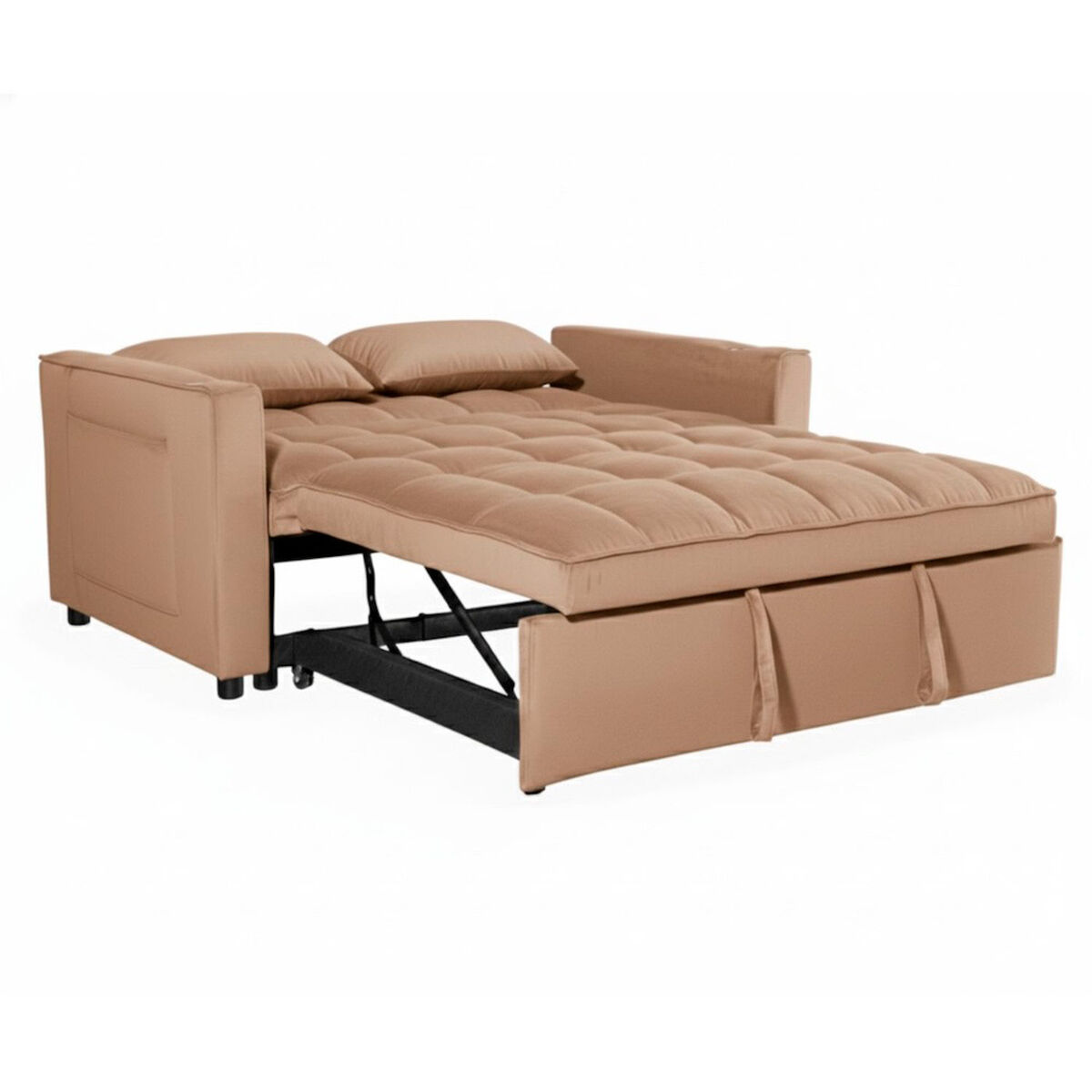Sof&aacute; Cama Seccional Daniels Sidney 2 Cuerpos Caf&eacute;