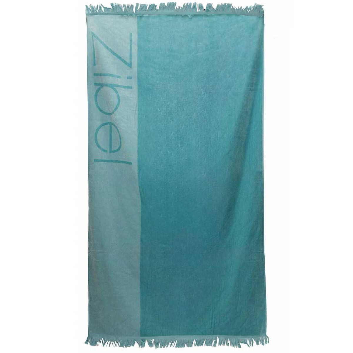 Toalla de Playa Jacquard Zibel Turquesa 100 x 180 cm.