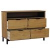 C&oacute;moda Vekkahome Iris 4 Cajones Caf&eacute;