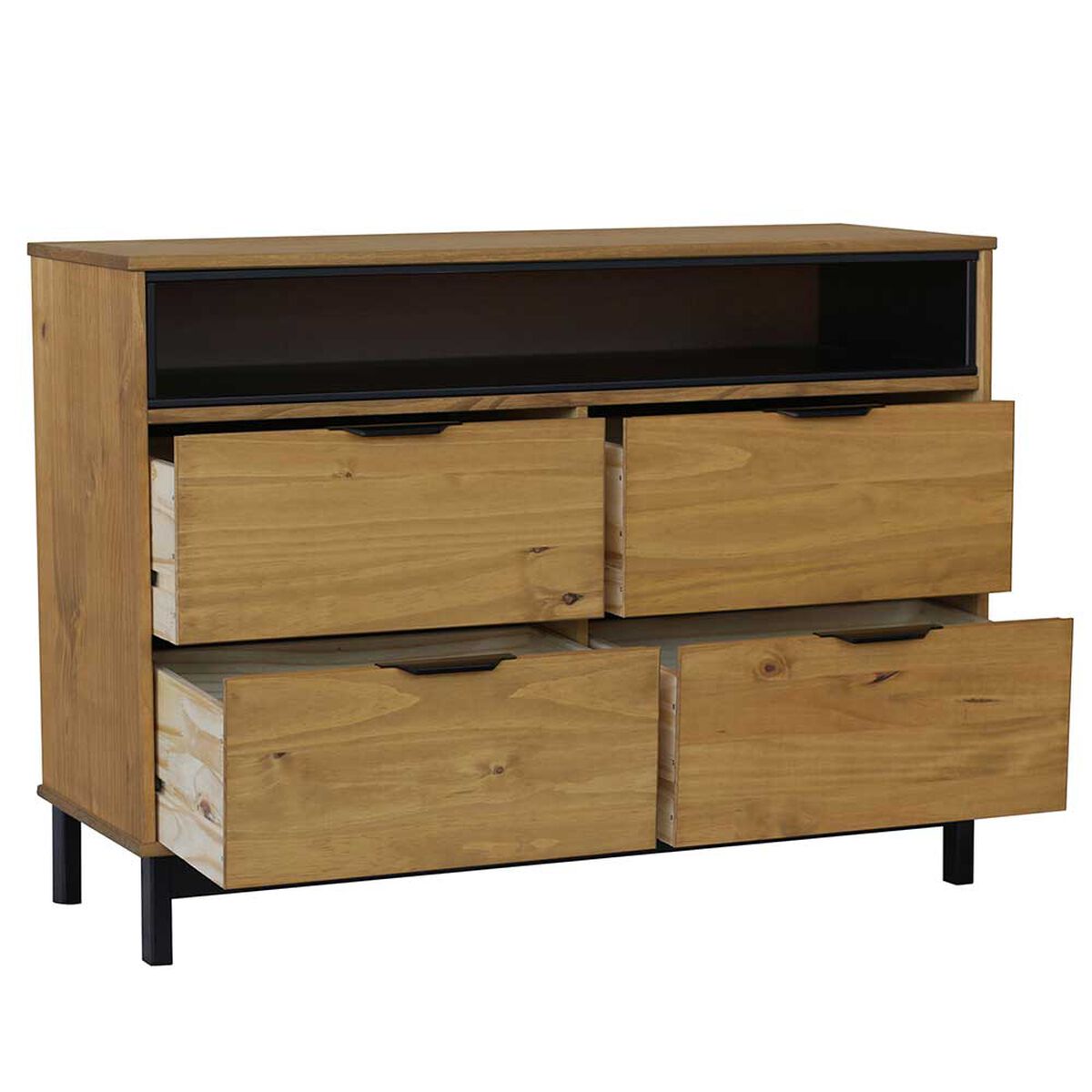 C&oacute;moda Vekkahome Iris 4 Cajones Caf&eacute;
