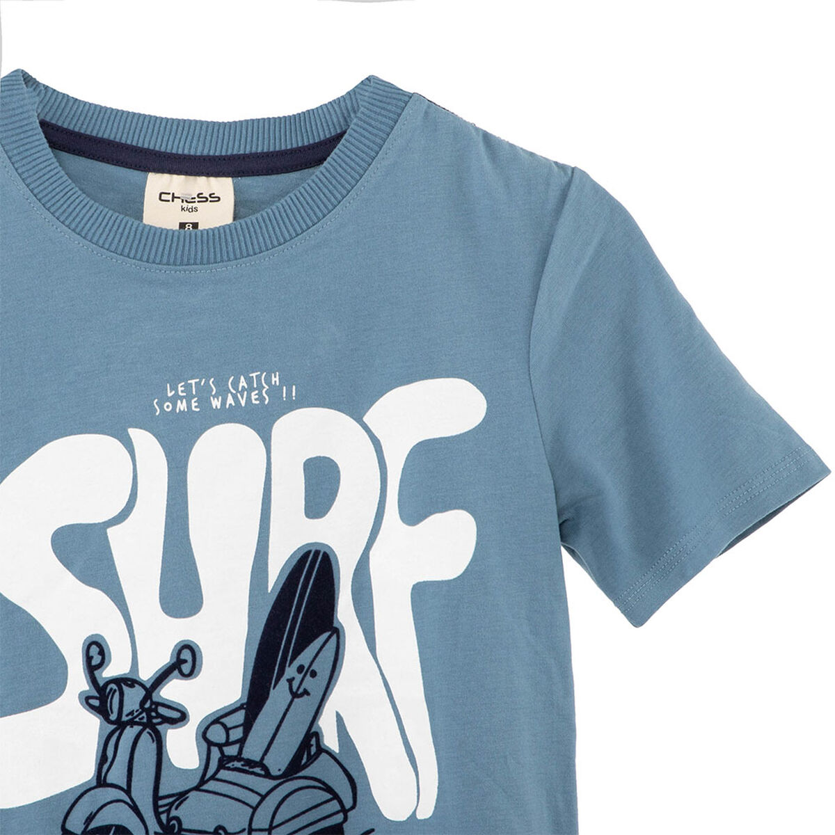 Polera Manga Larga de Algodón Niño Chess