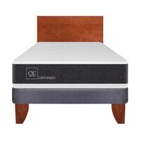 Cama Europea CIC 1,5 Plazas Ortopedic + Respaldo New Villarrica