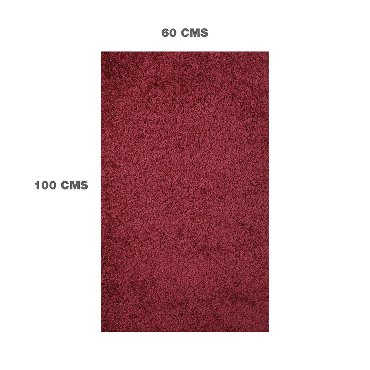 Bajada De Cama Doral Shaggy 100 x 60 cm Rojo