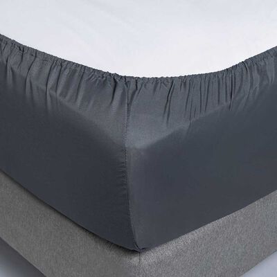 Imagen 2 del producto Juego de Sábanas Rosen 1,5 Plazas Microfibra Gris Oscuro