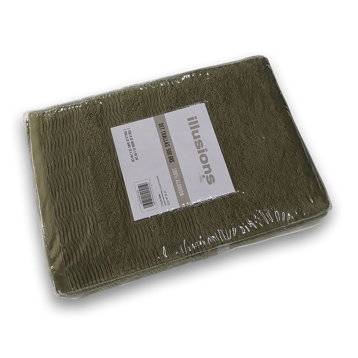 Set 2 Toallas Illusions Verde