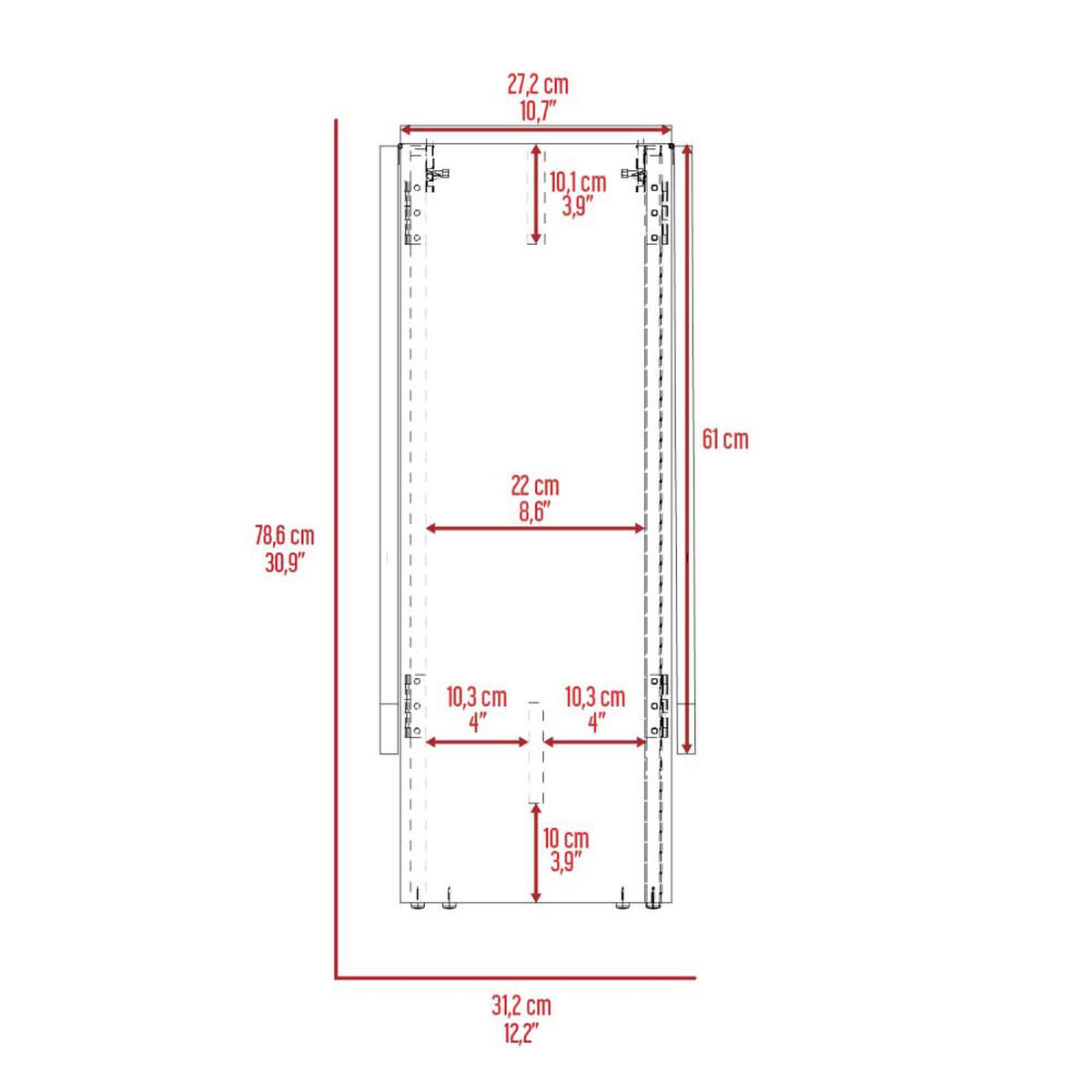Mesa Abatible TuHome Compact Wengue