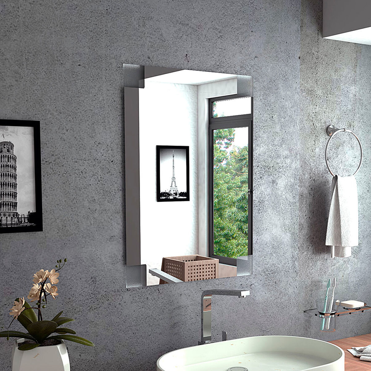 Mueble de Lavamanos Piso + Espejo TuHome Carter