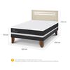 Cama Europea CIC 2 Plazas Ortopedic + Respaldo Munich Alpino