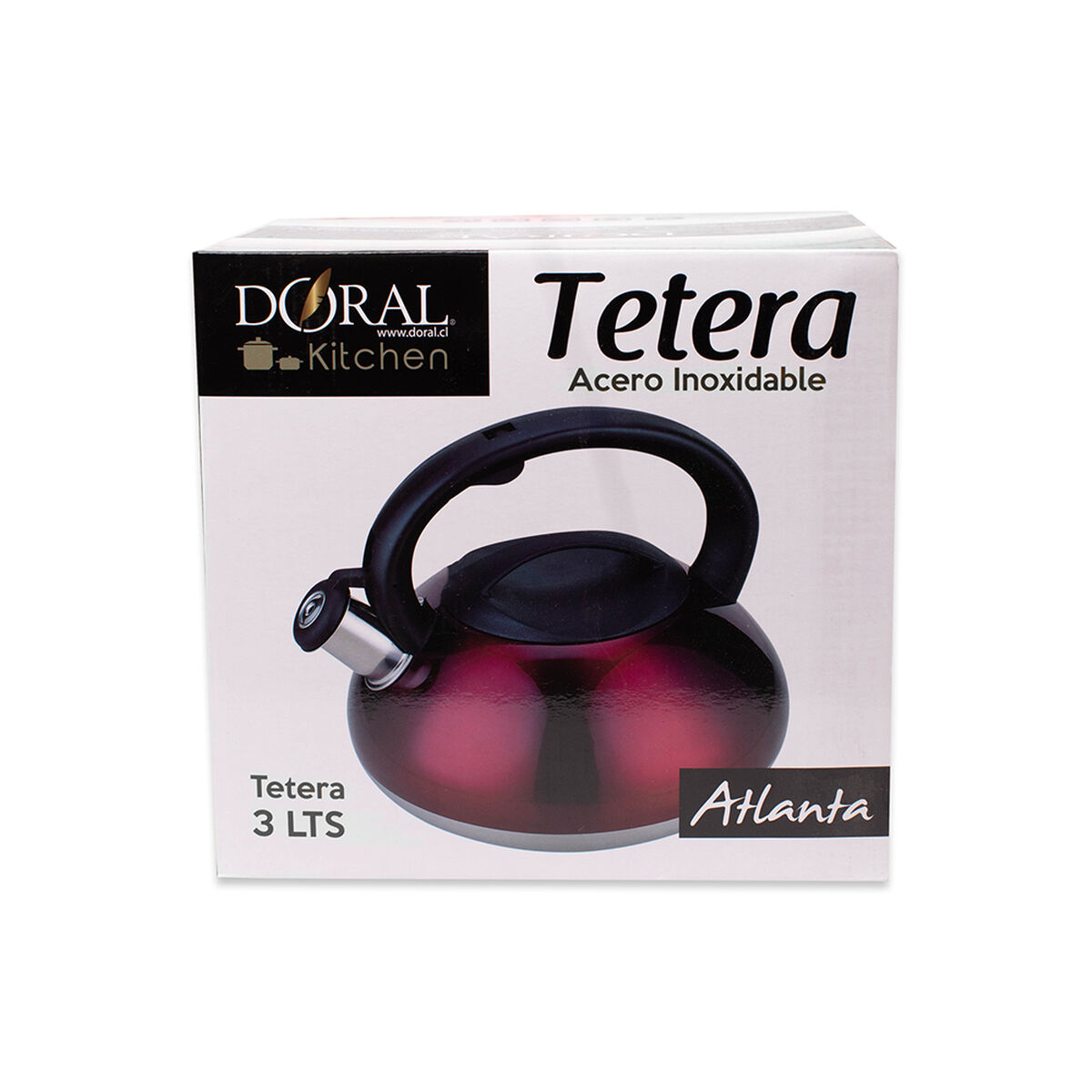 Tetera Doral Atlanta 3 lts. Rojo