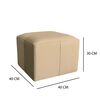 Sof&aacute; Muebles MYM Maxi 3 Cuerpos + Dos Pouf 1 Cuerpo Beige