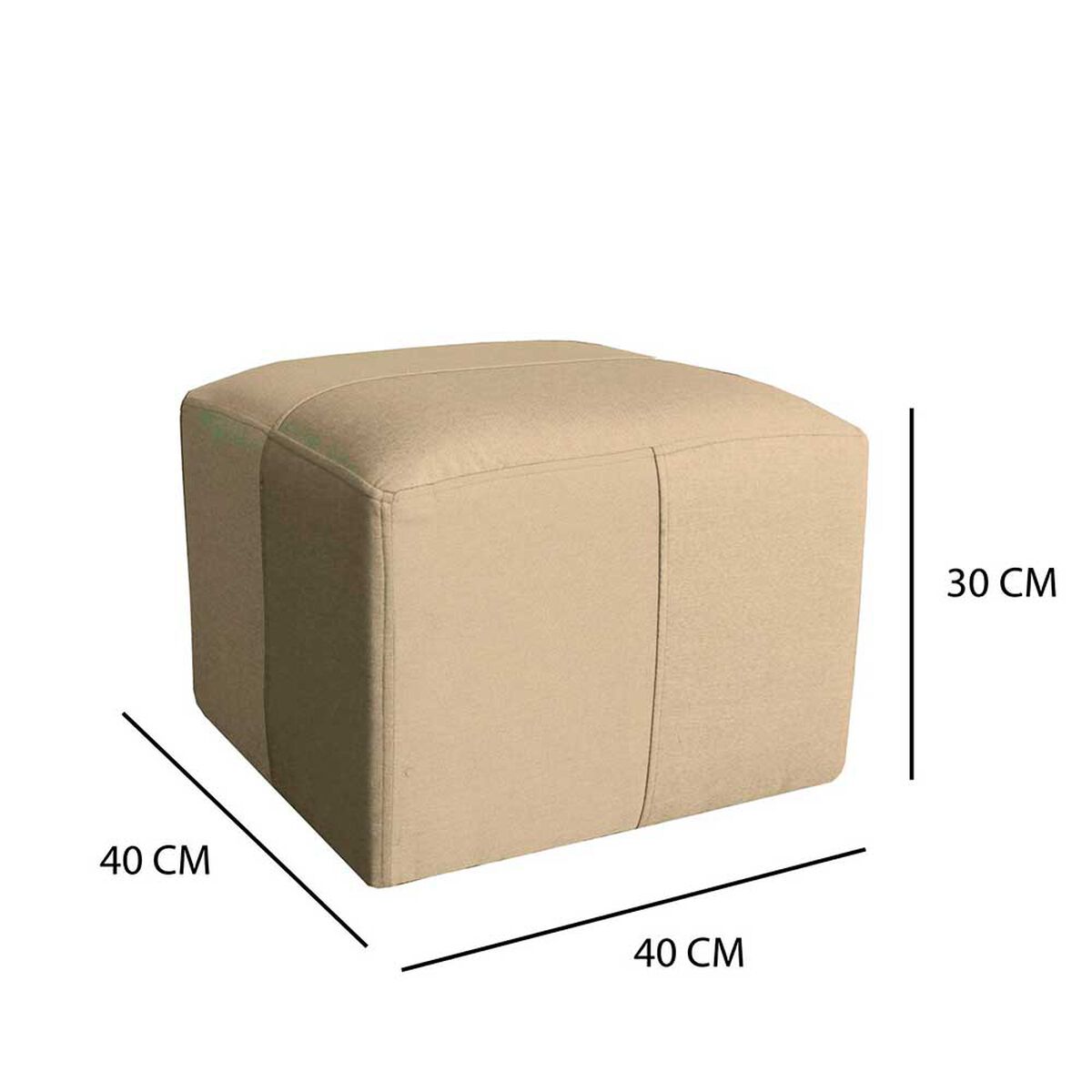 Sof&aacute; Muebles MYM Maxi 3 Cuerpos + Dos Pouf 1 Cuerpo Beige