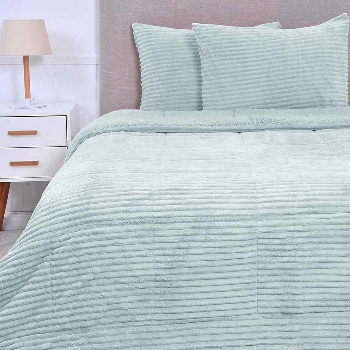 Plum&oacute;n Coral Sherpa Mashini S&uacute;per King Liso