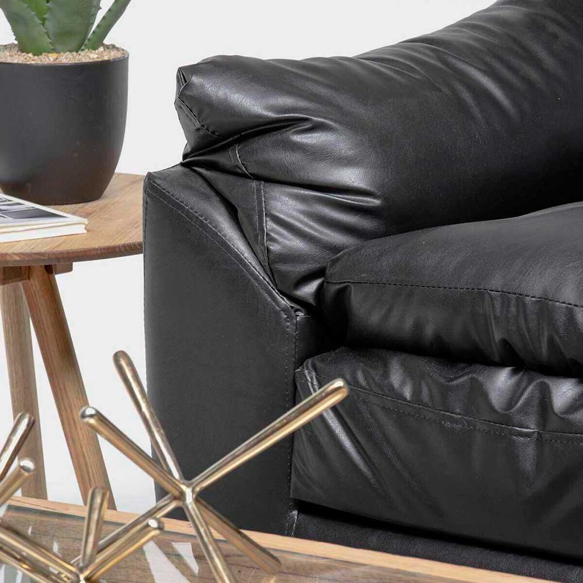 Sof&aacute; Almore Belen 2 Cuerpos Negro