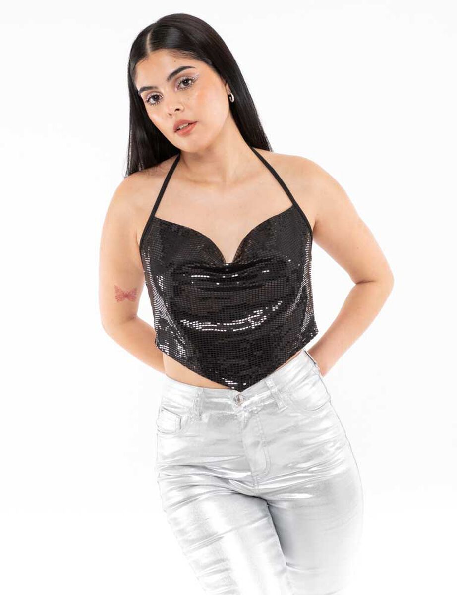 Polera Crop Sin Mangas Mujer Icono
