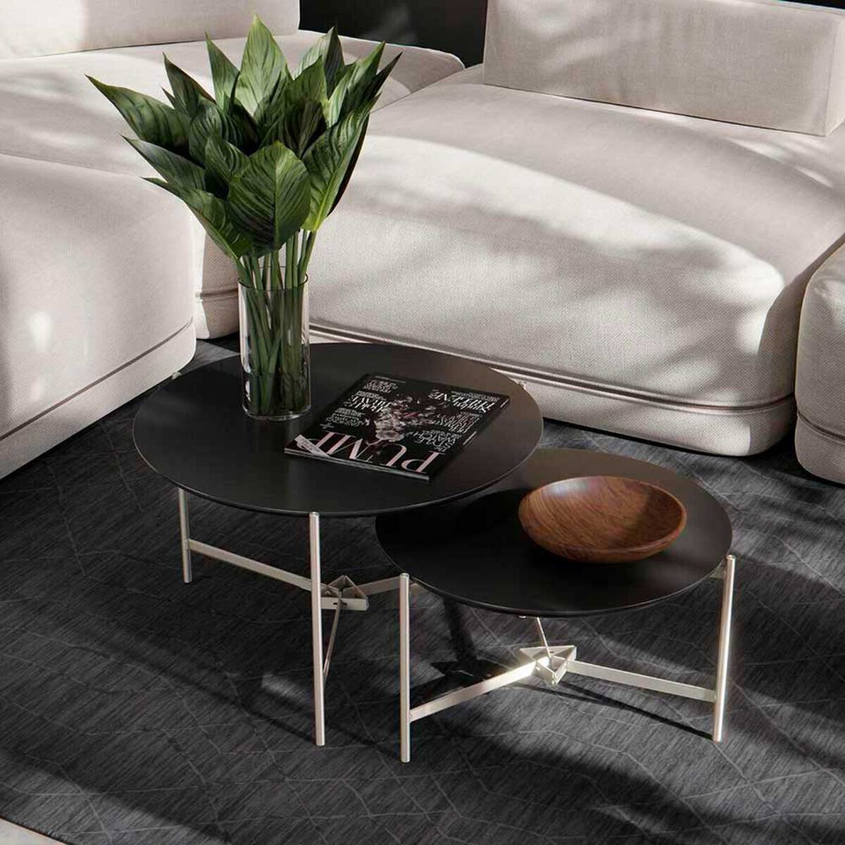 Set 2 Mesas de Centro Onessta Prisma Negro