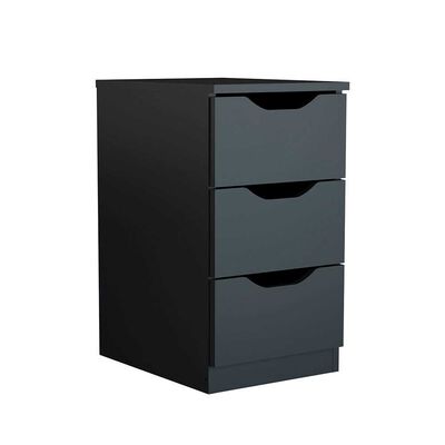 Imagen 1 del producto Velador Vekkahome Americano 3 Cajones Negro