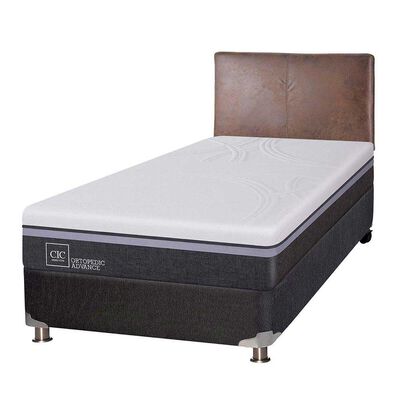 Imagen 2 del producto Box Spring CIC 1,5 Plazas Ortopedic Advance + Respaldo Baker