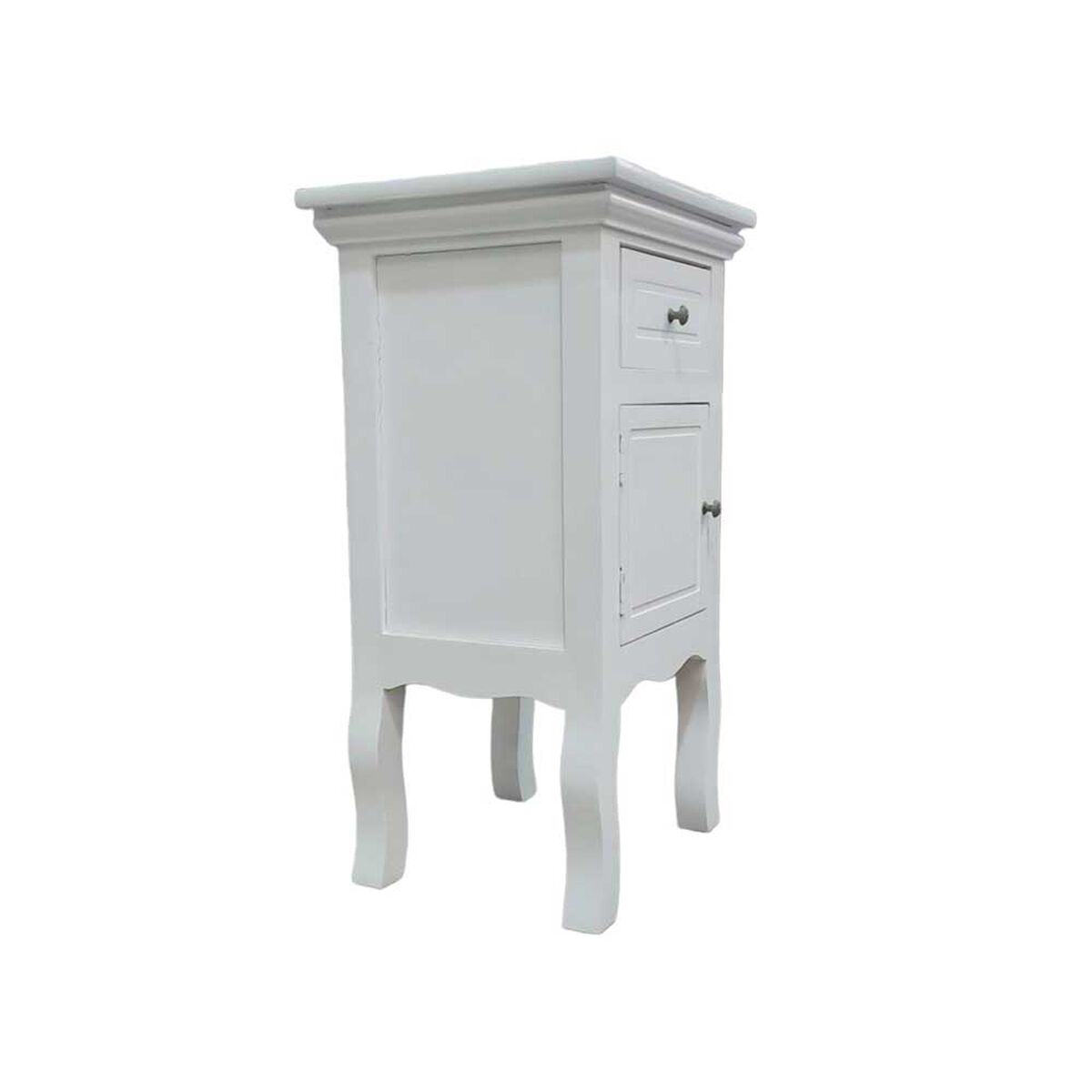 Velador Britbox Leeds Blanco 1 Cajón