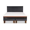 Cama Europea CIC Base Dividida 2 Plazas Beecomfort + Respaldo Miro Negro