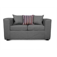 Sofá Elegant Detail Santa Fe 2 Cuerpos Tela Gris