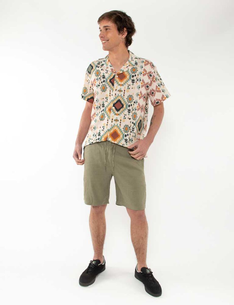 Bermuda Lino Mediterraneo Hombre Fiorucci