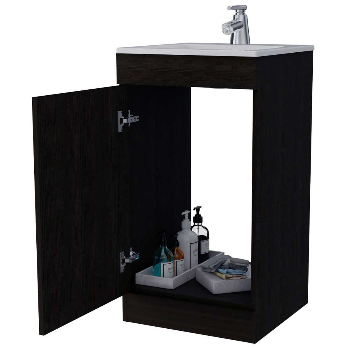 Combo Mueble Lavamanos + Espejo TuHome My Bath Wengue