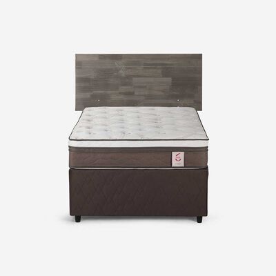 Cama Nido Rosen 1,5 Plazas New Style 6  + Respaldo Tabor Grafito
