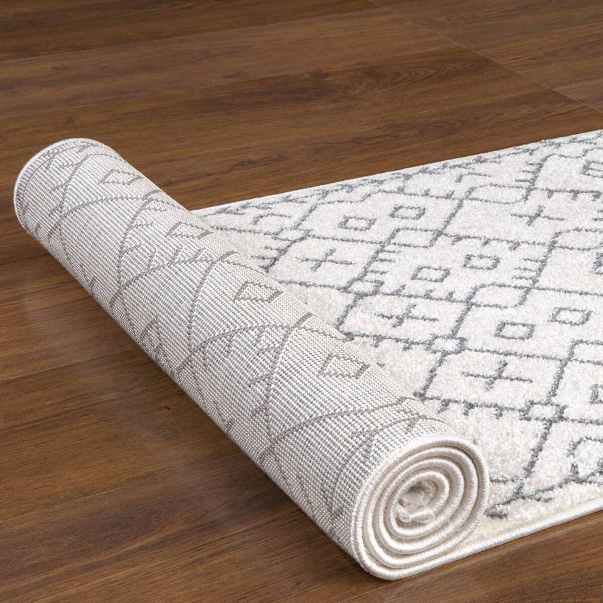Alfombra de Pasillo Modalfo Florida 70 x 230 cm Blanco