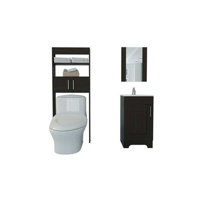 Imagen 2 del producto Combo Botiquín + Mueble Lavamanos TuHome My Bath Miel Wengue
