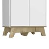 Mueble para Microondas Tuhome Bi-Color 4 Puertas Blanco Duna