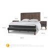 Cama Europea CIC King New Ortopedic + Respaldo Baker + 2 Veladores + Almohadas + Plum&oacute;n