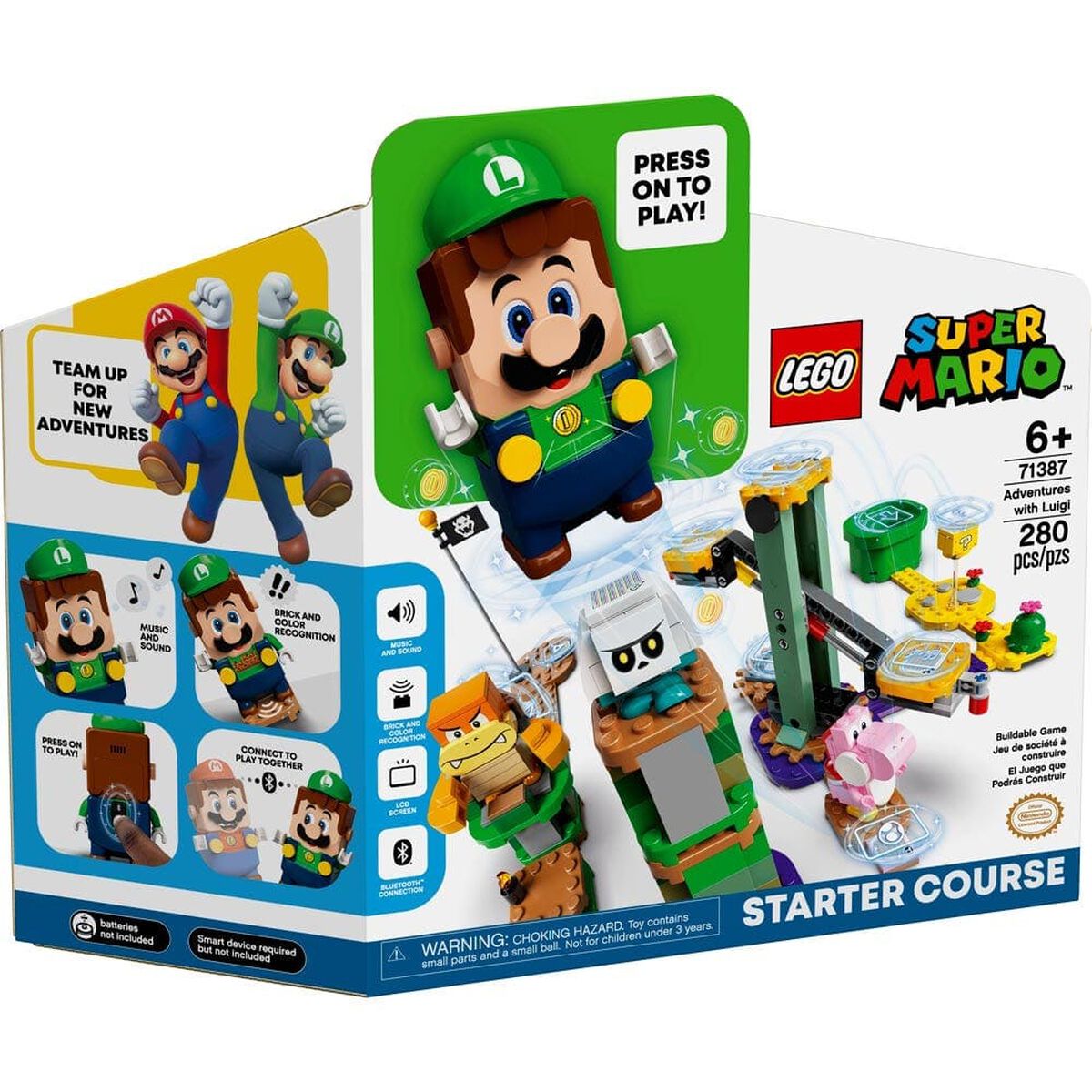 Bloques Recorrido Inicial: Aventuras Con Luigi 280 Piezas Lego