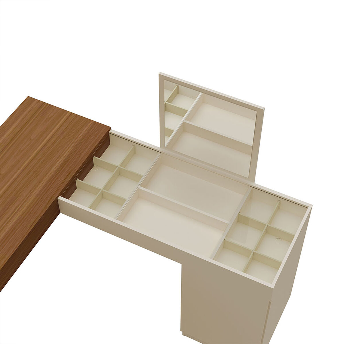 Tocador Favatex Kala Café / Blanco Natural