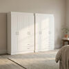 Combo 2 Closet Stanford 4 Puertas 2 Cajones Blanco