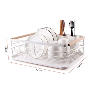 Imagen 2 del producto Secaplatos Escurridor Simplit 1 Nivel Acero Inoxidable Blanco