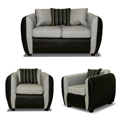 Imagen 1 del producto Juego de Living Elegant Detail Oklahoma Sofá 2 Cuerpos + Dos Sillones 1 Cuerpo Gris Plata