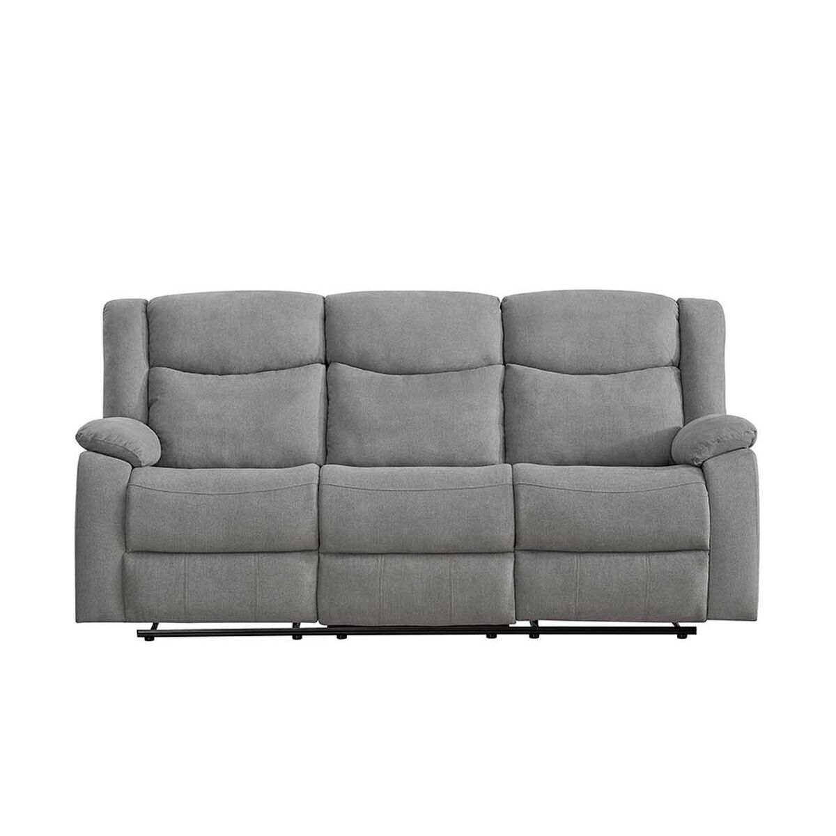 Combo Sof&aacute; Reclinable Casanova Denver 3 Cuerpos Grafito Gris + Mesa de Centro Gratis