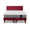 Cama Europea Latam Home Base Dividida 2 Plazas Zen Best Burdeo + Respaldo