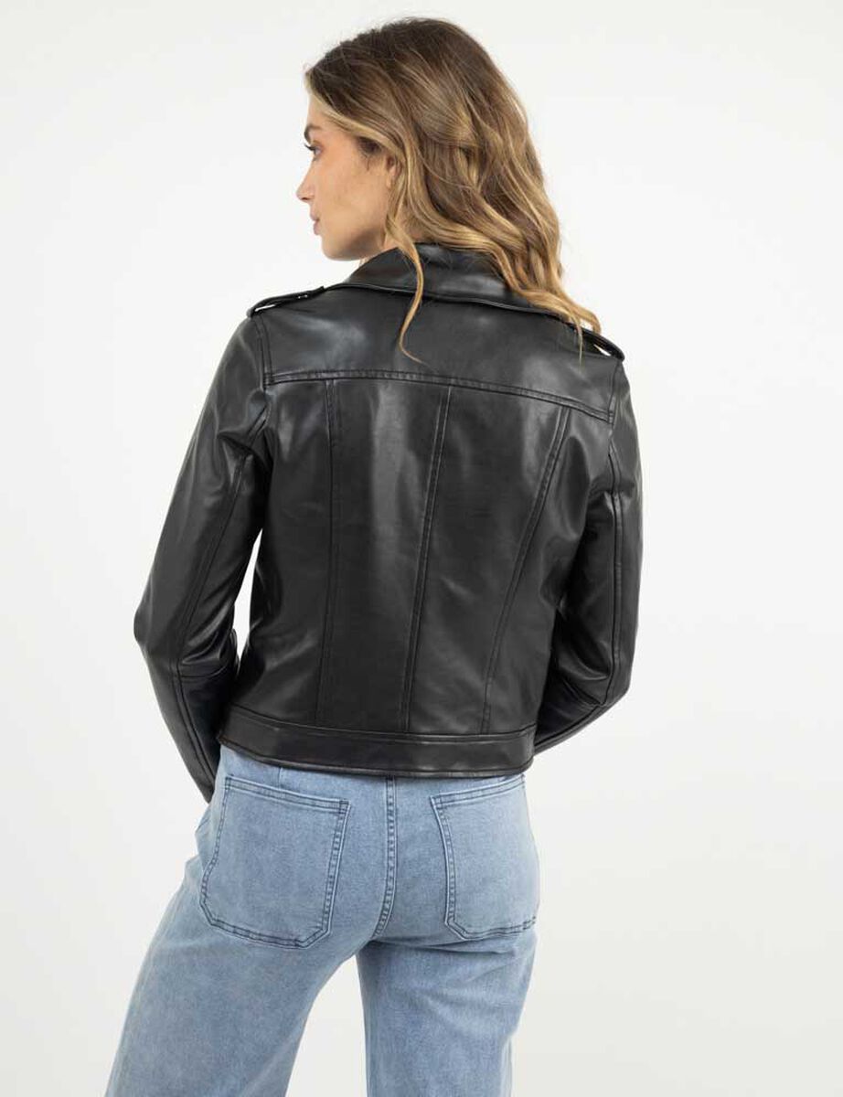 Chaqueta Biker Ecocuero Mujer Zibel