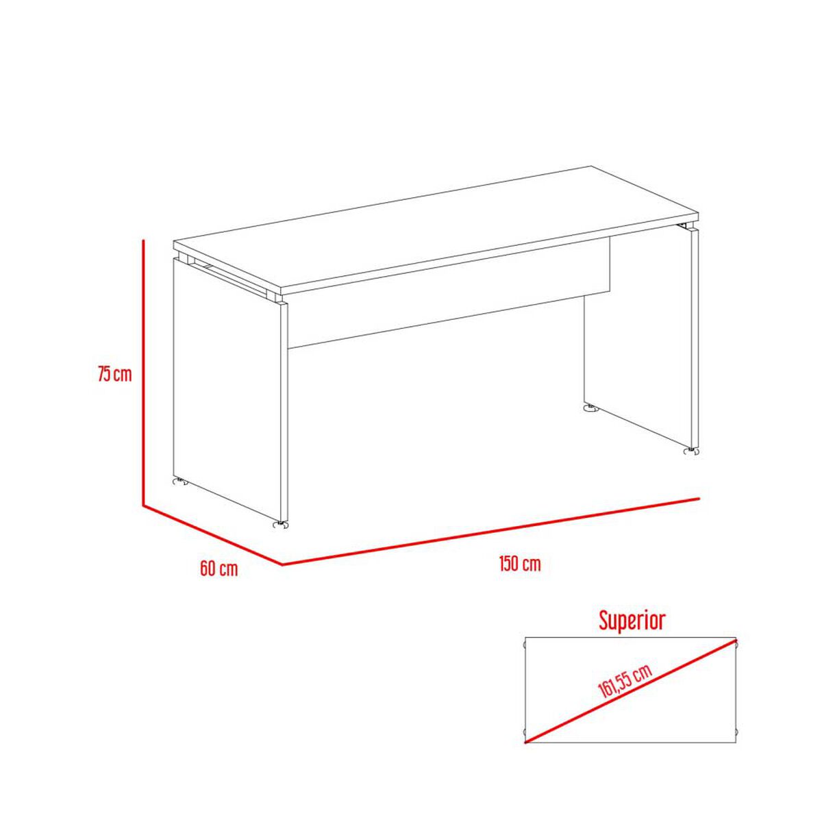 Combo Escritorio + Gabinete 2 Puertas TuHome Home Office Negro Soft-Co&ntilde;ac