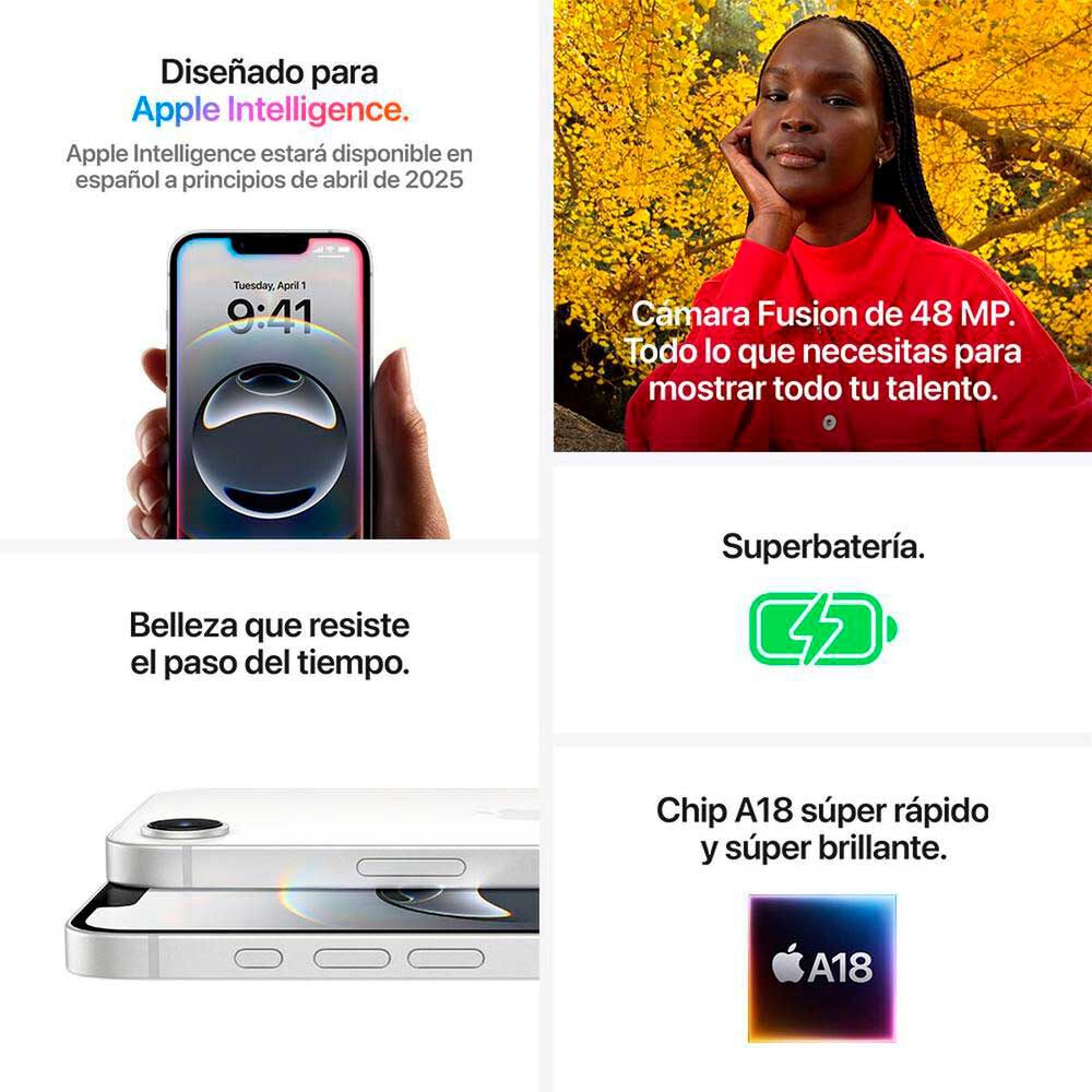 Apple iPhone 16e 128GB Negro 6,1