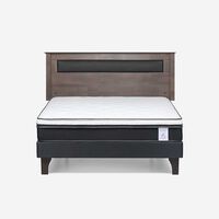 Combo Cama Europea Rosen 2 Plazas New Style 6 BN + Respaldo Ferrara