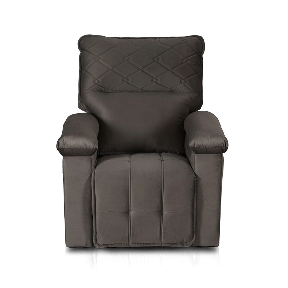 Bergere Retr&aacute;ctil Reclinable Mons Gavea 1 Cuerpo Marrom Caf&eacute;