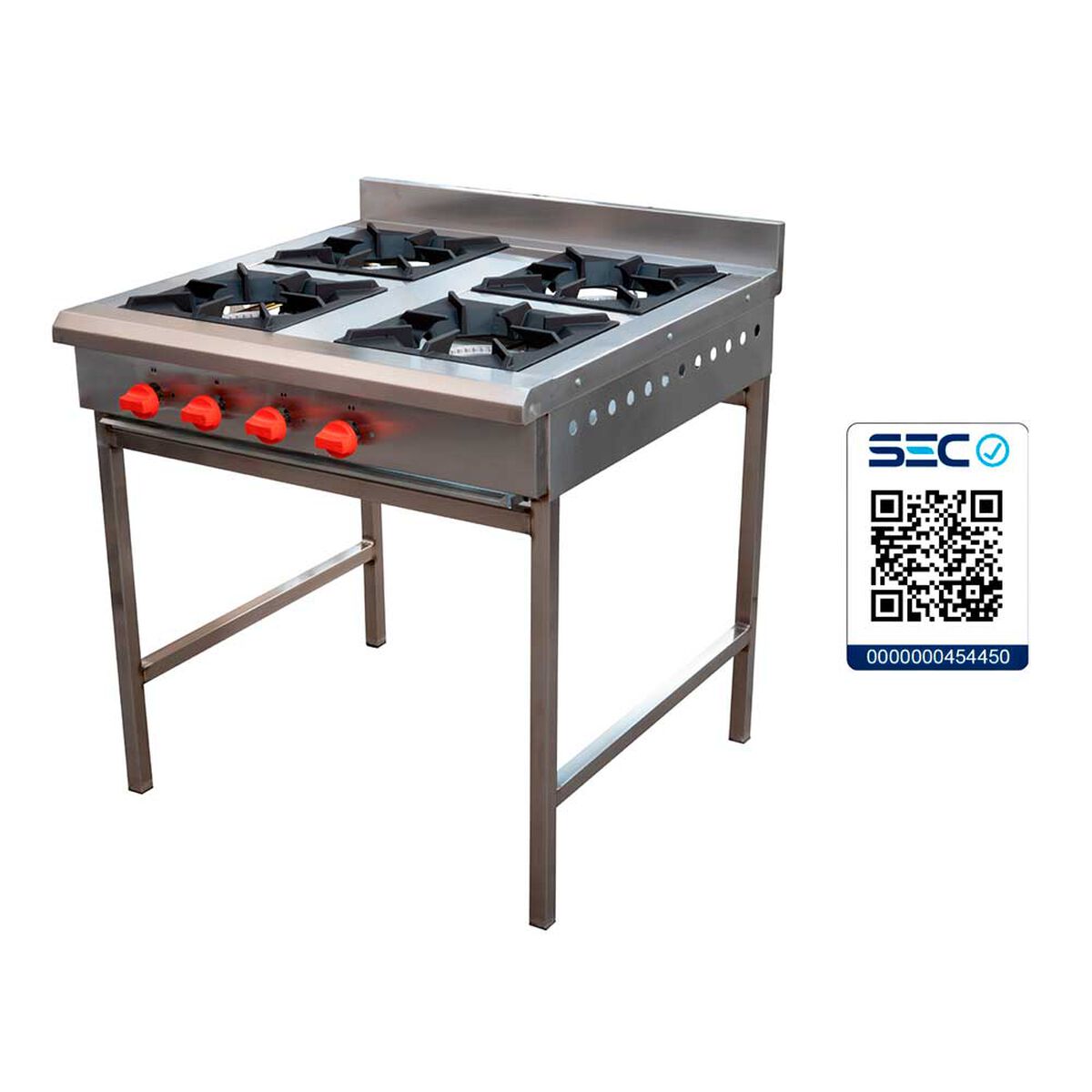 Anafe Ticgas 4 Quemadores Inox Glp