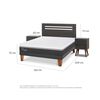 Cama Europea CIC 2 Plazas Ortopedic Advance + Respaldo + 2 Veladores Munich