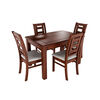 Juego de Comedor Muebles Hema Sevilla 4 Sillas Nogal