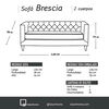 Sof&aacute; Tela Velvet Latam Home Brescia 2 Cuerpos