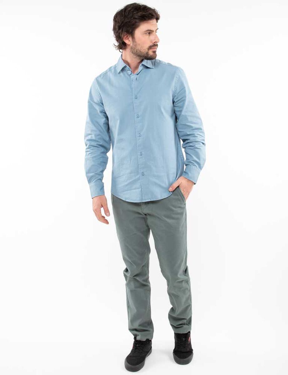Camisa Slim Manga Larga Hombre Zibel